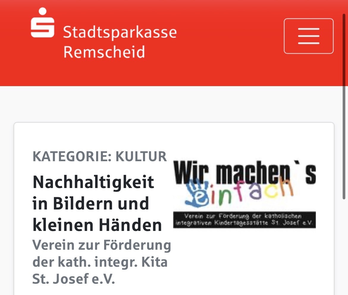 Sparkasse Aktion Nachhaltigkeit